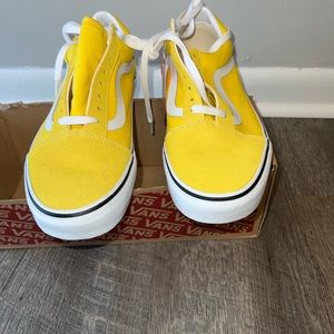 Cyber Yellow True White Vans